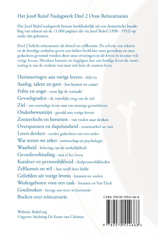 Achterkant van Deel 2 Onze reïncarnaties