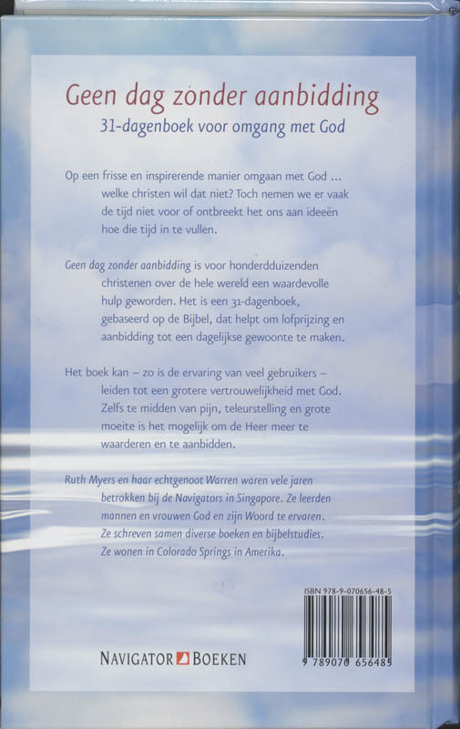 Achterkant van Geen dag zonder aanbidding
