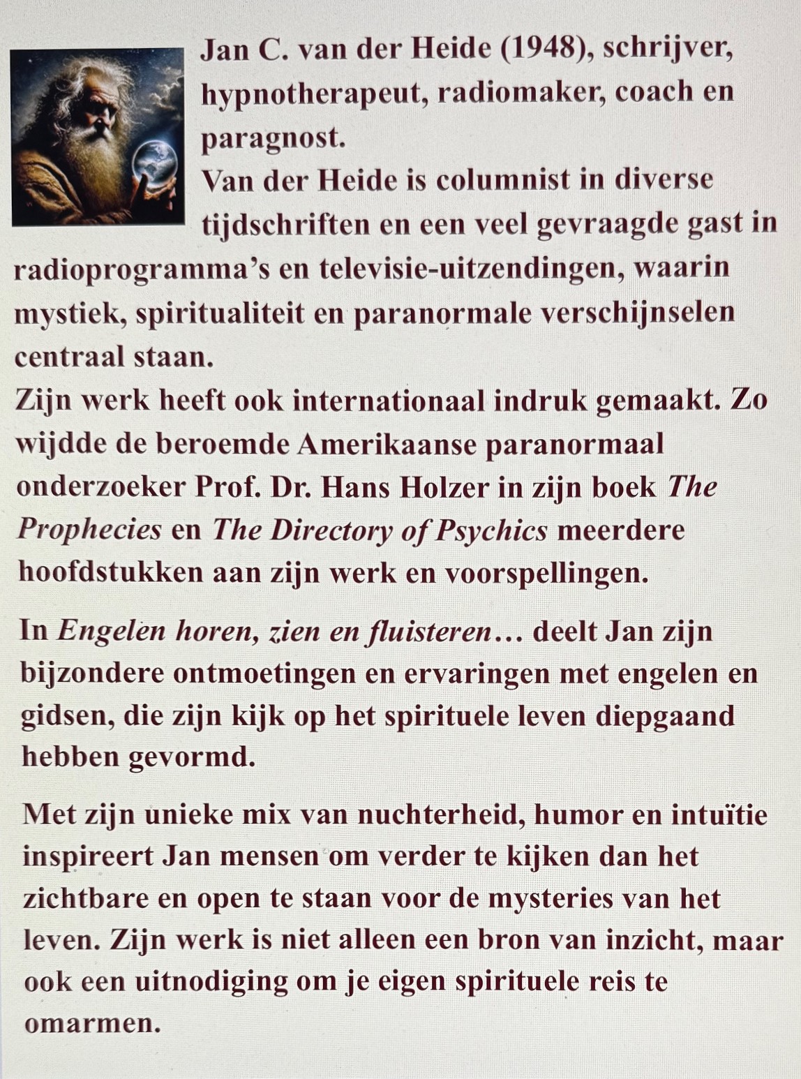 Achterkant van Engelen horen, zien en fluisteren
