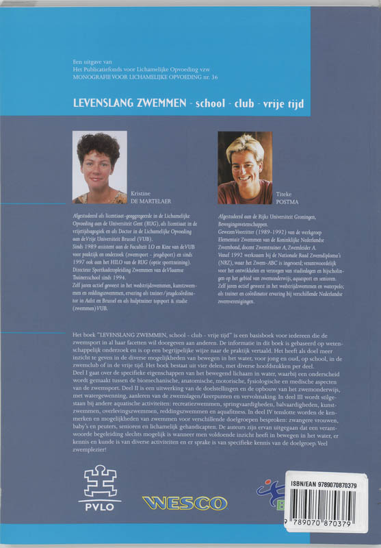 Achterkant van Levenslang zwemmen