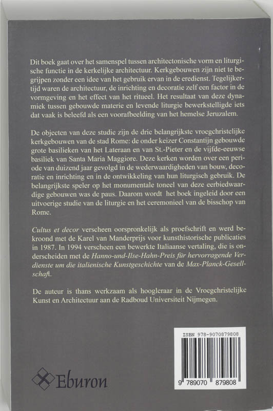Achterkant van Cultus et decor