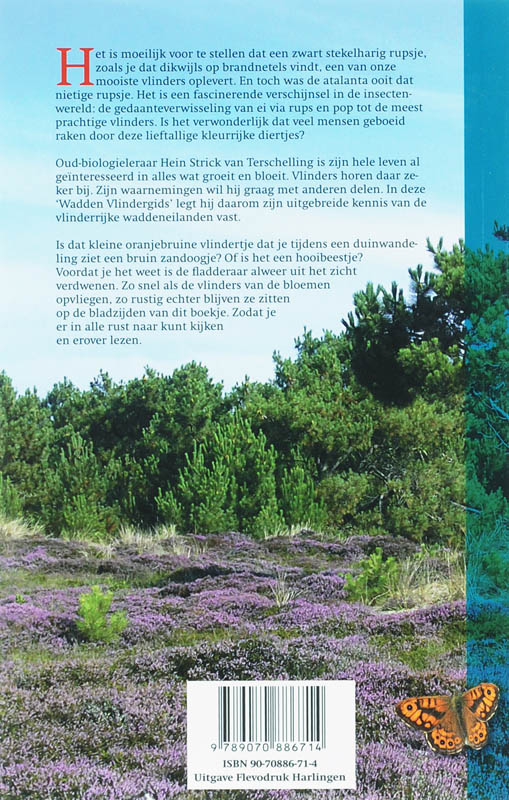 Achterkant van Wadden Vlindergids