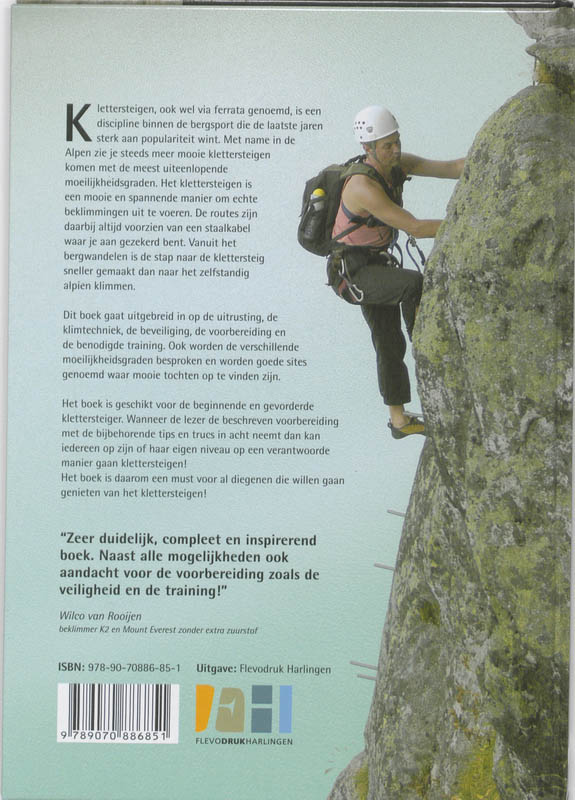 Achterkant van Verantwoord Klettersteigen