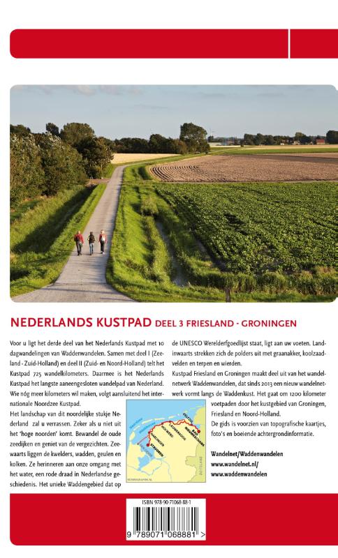 Achterkant van Nederlands Kustpad Friesland - Groningen
