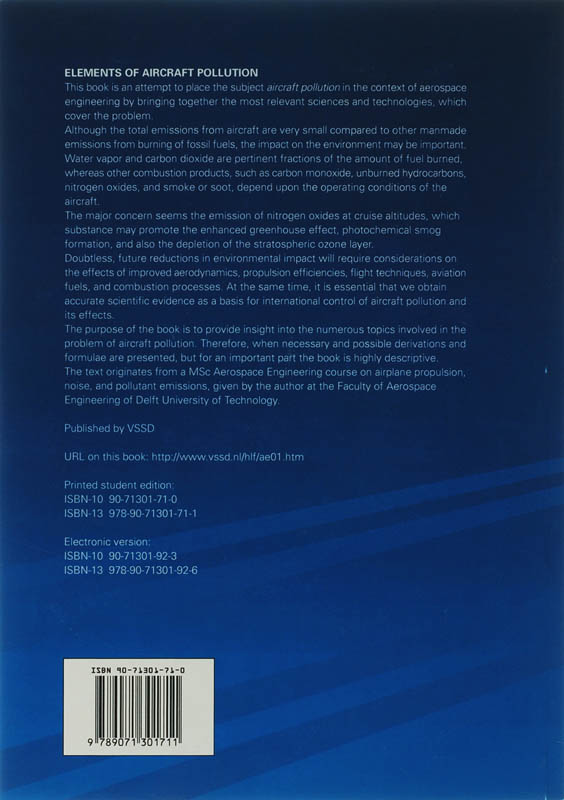 Achterkant van Elements of aircraft pollution