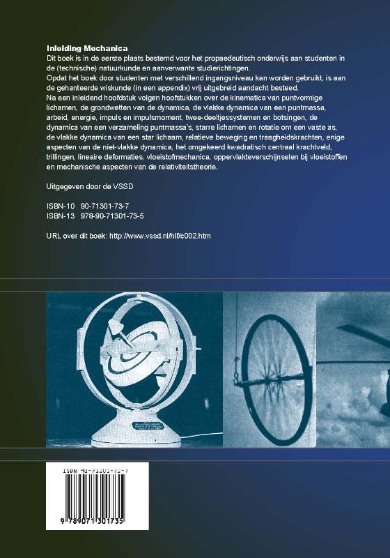 Achterkant van Inleiding Mechanica