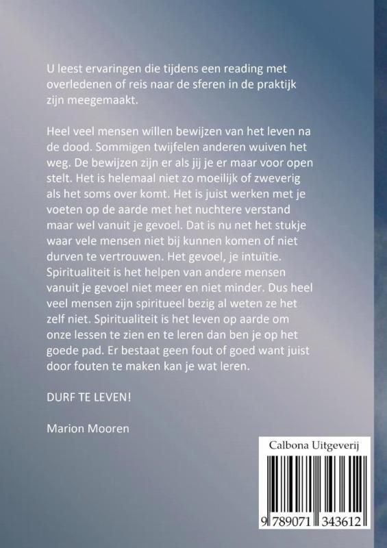 Achterkant van Een reis naar de sferen