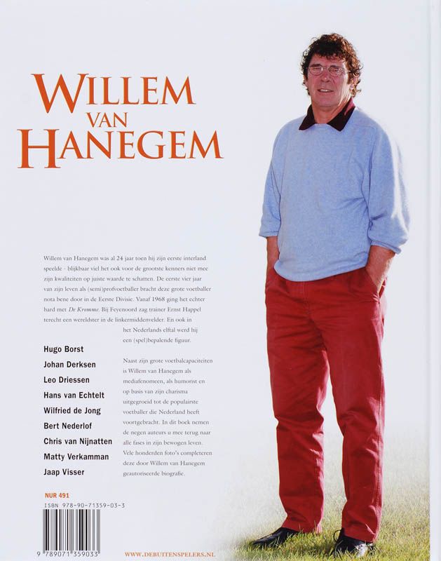 Achterkant van Willem van Hanegem