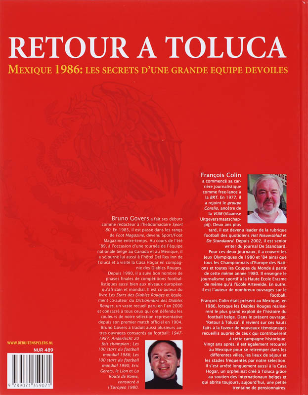 Achterkant van Retour à Toluca