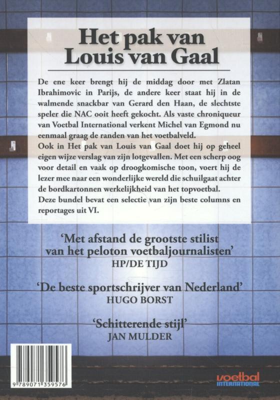 Achterkant van Het pak van Louis van Gaal