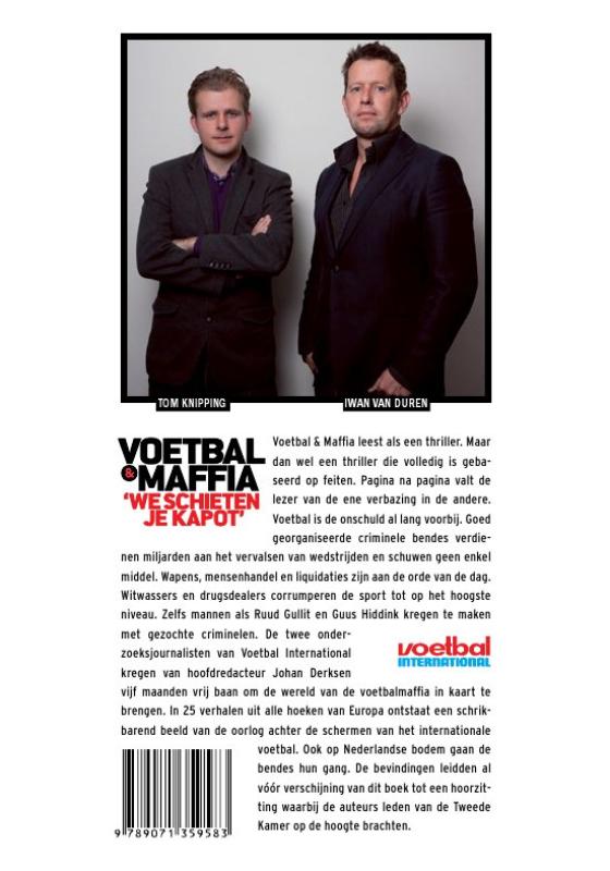 Achterkant van Voetbal & Maffia