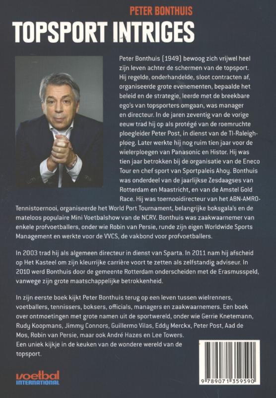 Achterkant van Topsport intriges
