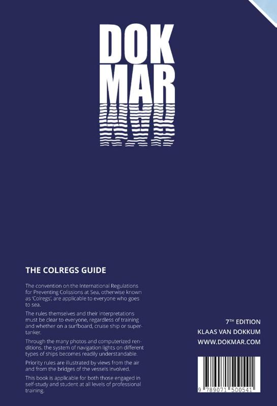 Achterkant van The Colregs Guide