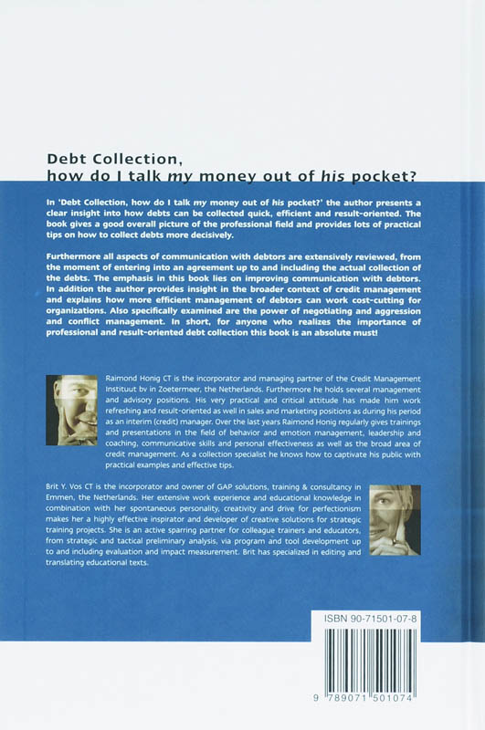 Achterkant van Debt collection, how do I talk my money out of his pocket
