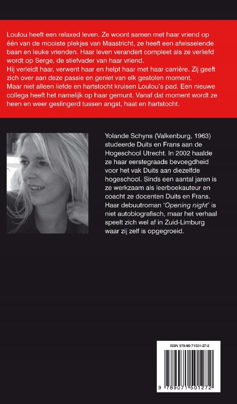 Achterkant van Opening night