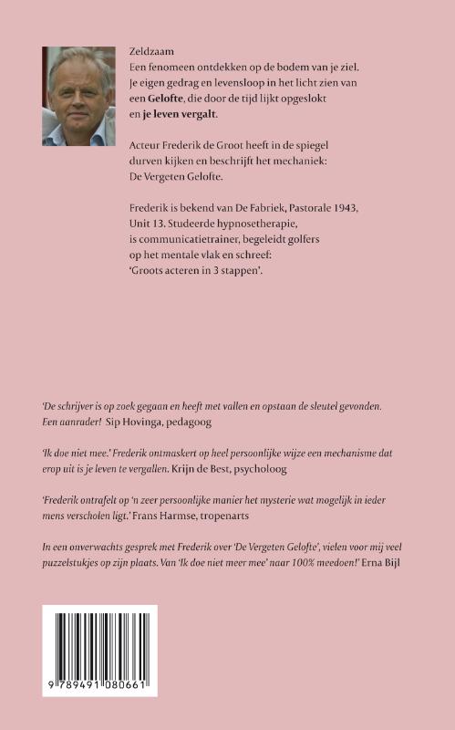 Achterkant van De Vergeten Gelofte