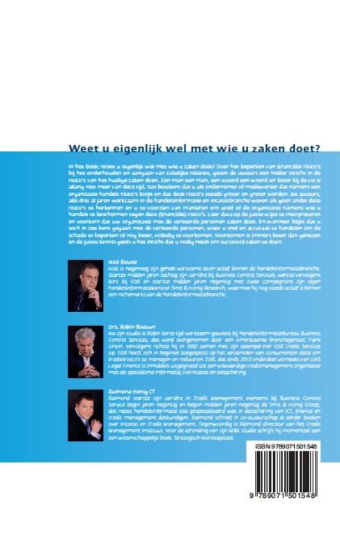 Achterkant van Weet u eigenlijk wel met wie u zaken doet?