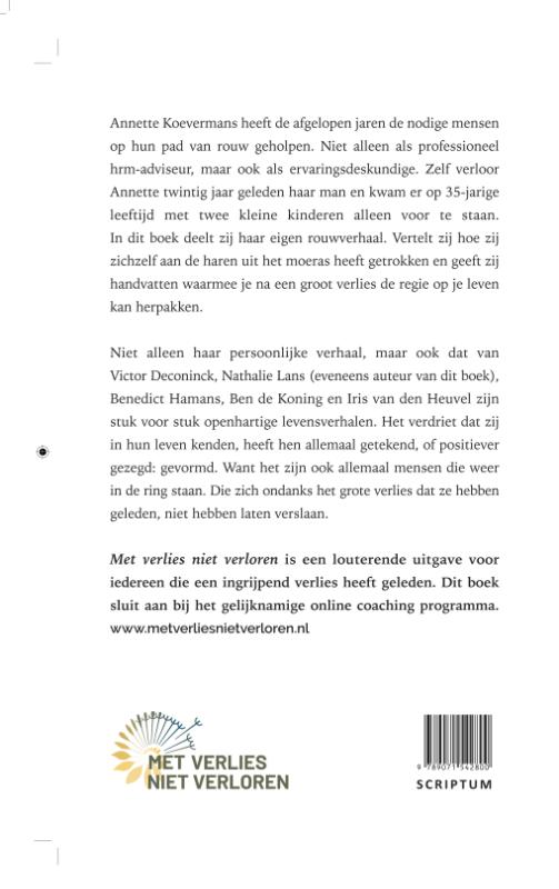 Achterkant van Met verlies niet verloren