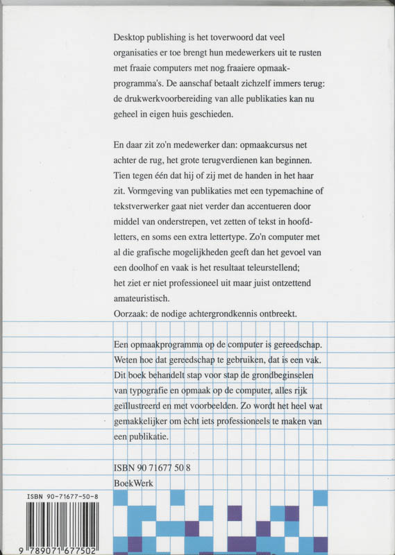 Achterkant van Letters & lay-out