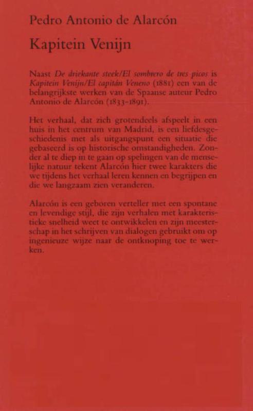 Achterkant van Kapitein Venijn El capitan Veneno