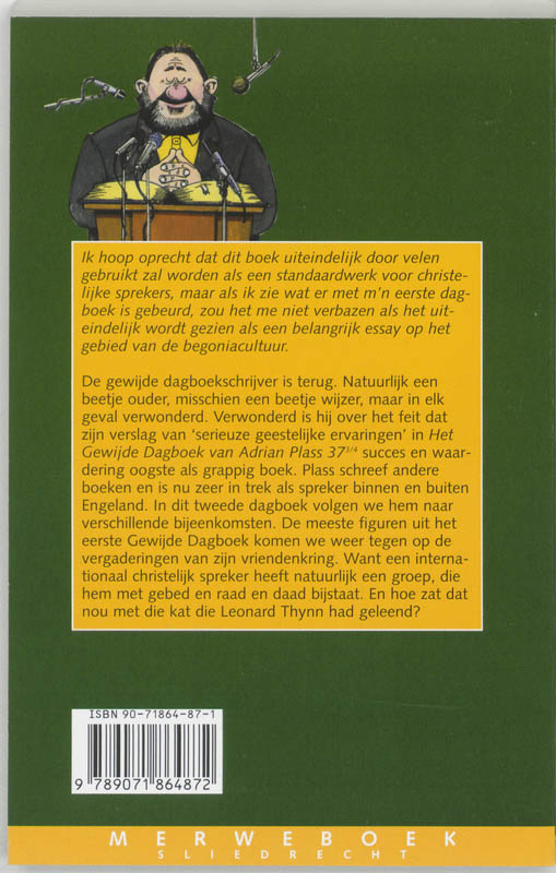 Achterkant van Het tweede gewijde dagboek van Adrian Plass
