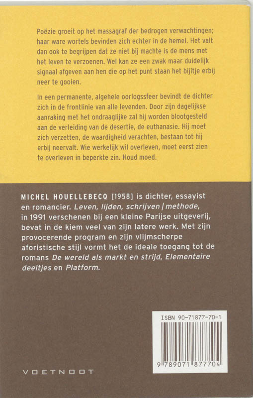 Achterkant van Leven, lijden, schrijven / methode
