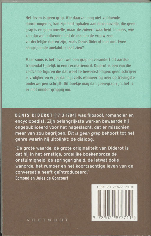 Achterkant van Dit is geen grap