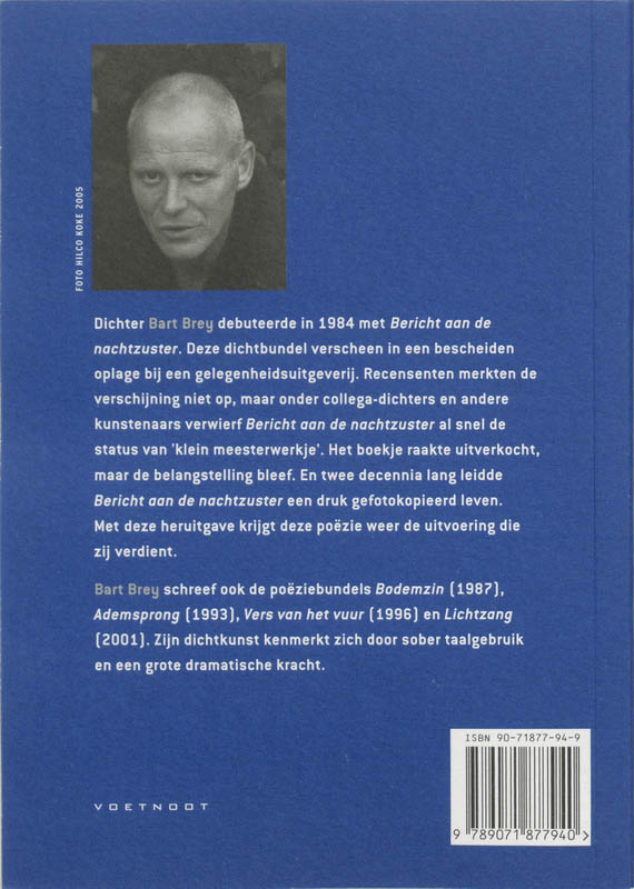 Achterkant van Bericht aan de nachtzuster