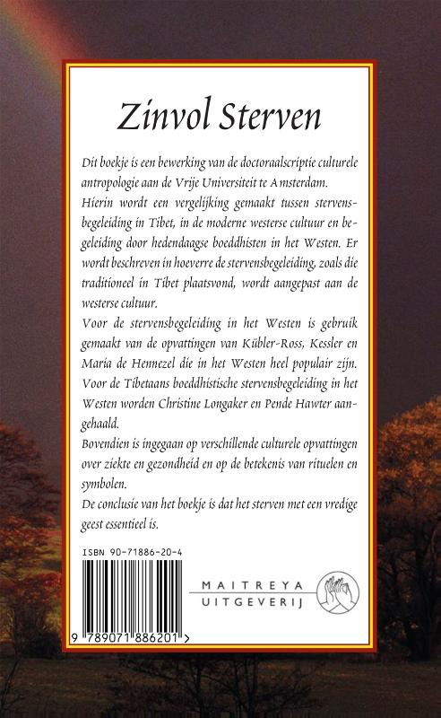 Achterkant van Zinvol sterven