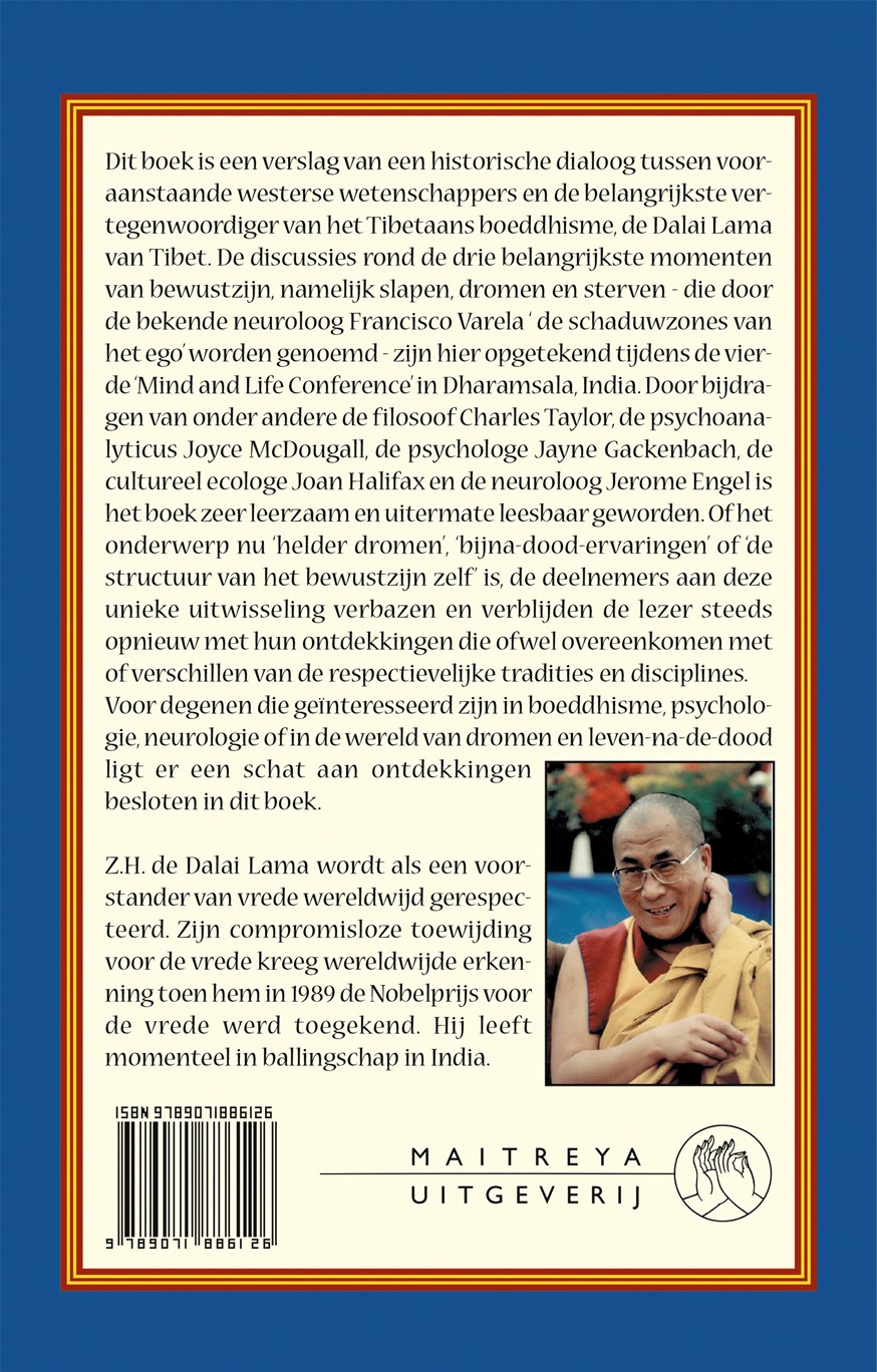 Achterkant van Slapen, dromen en sterven
