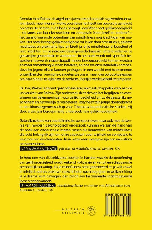 Achterkant van Voorbij Mindfulness