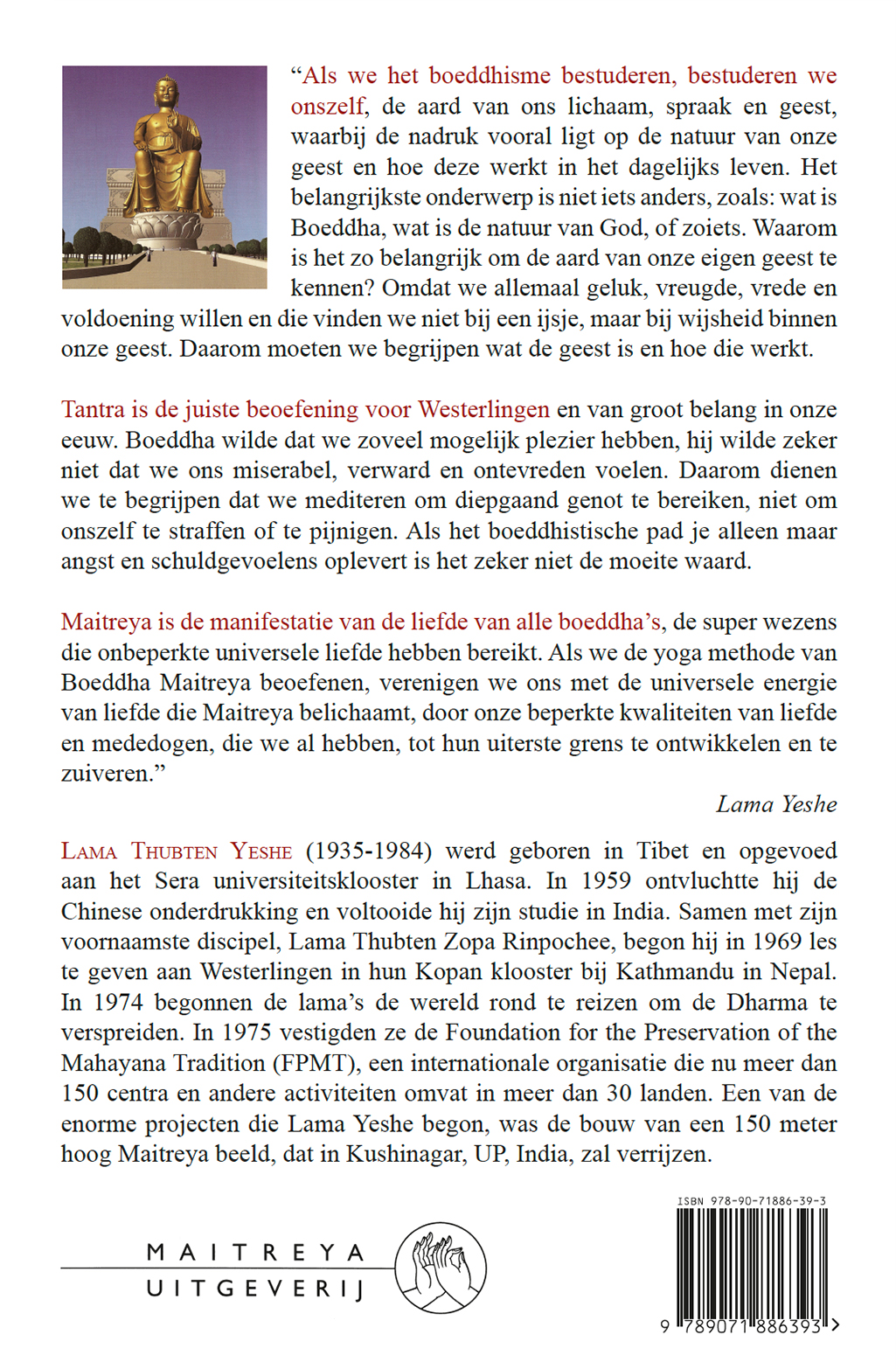 Achterkant van Universele Liefde