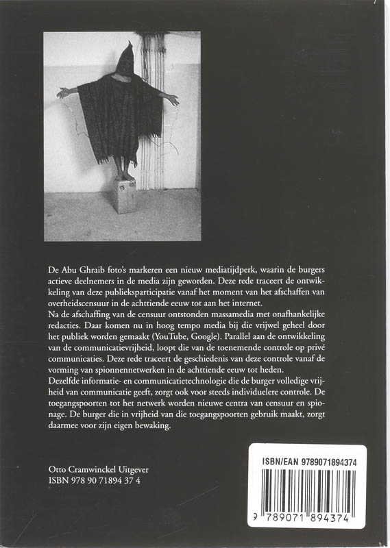 Achterkant van Afscheidsrede Universiteit van Amsterdam