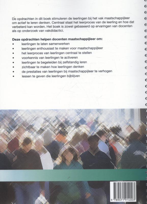 Achterkant van Actief denken met maatschappijleer