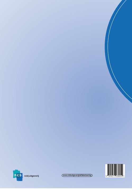 Achterkant van Docentenhandleiding Nieuwe Start! Alfabetisering Werkboeken + e-learning