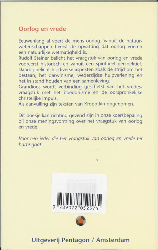 Achterkant van Oorlog en vrede