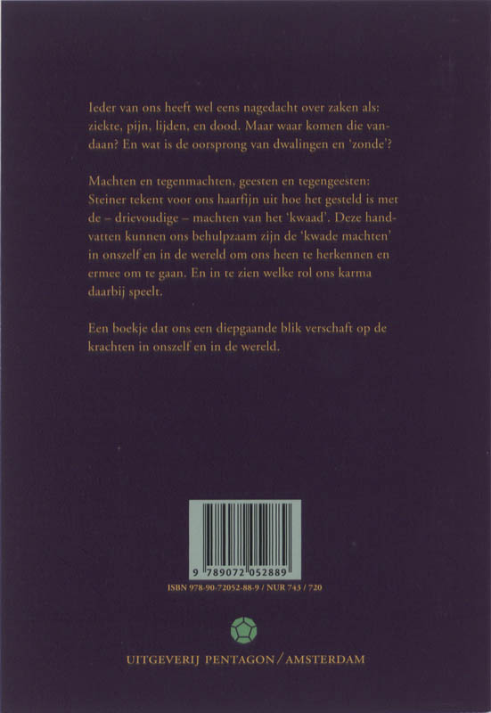 Achterkant van LUCIFER AHRIMAN ASOERA'S