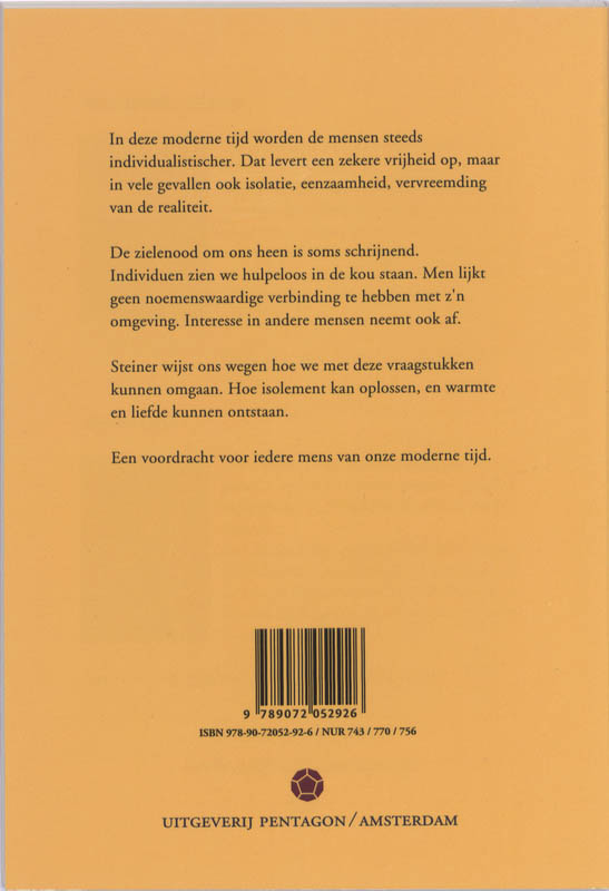 Achterkant van Individu en eenzaamheid
