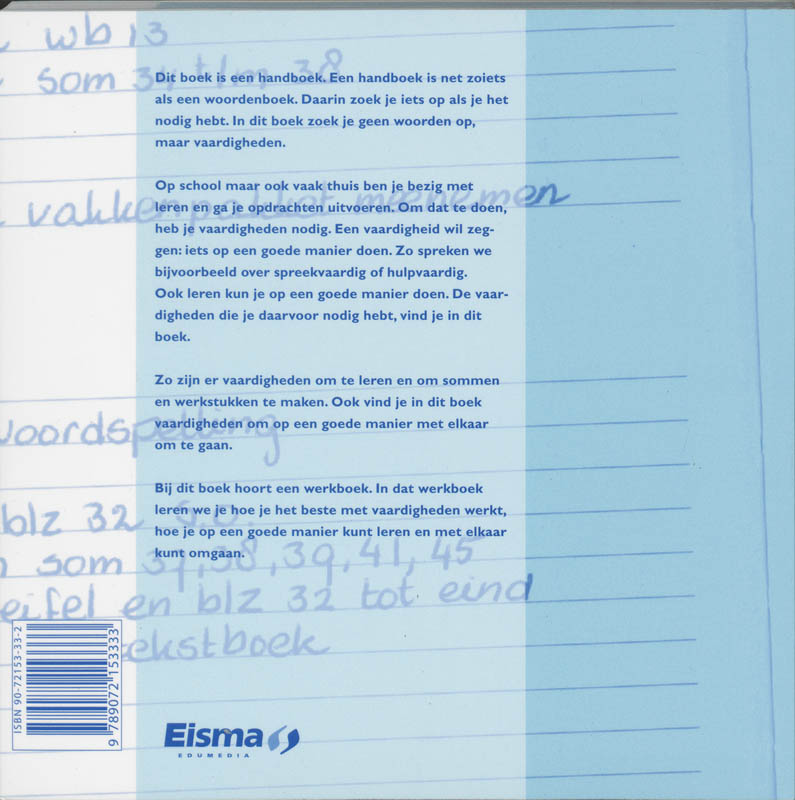 Achterkant van Mavo/havo/vwo