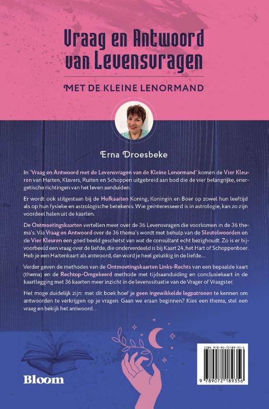 Achterkant van Vraag en Antwoord van Levensvragen met de Kleine Lenormand Deel 1