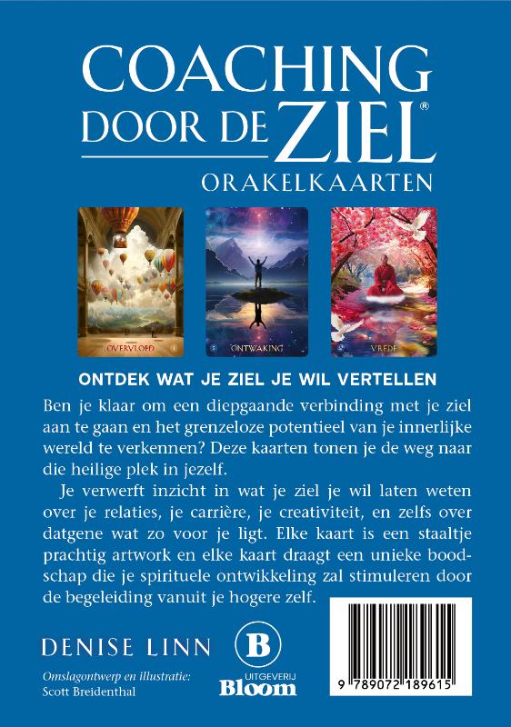 Achterkant van Coaching door de ziel orakelkaarten