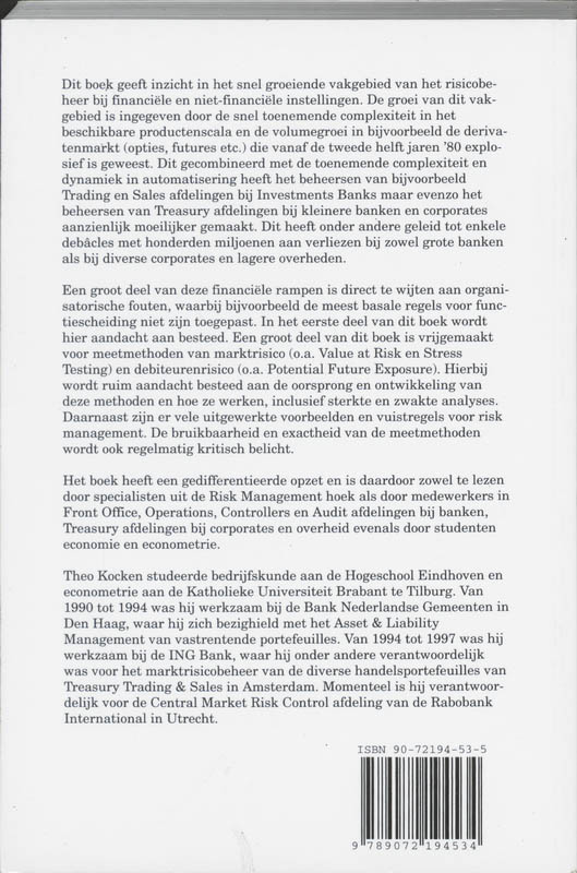 Achterkant van Financial Risk Management