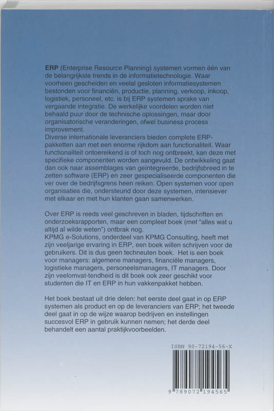 Achterkant van ERP in bedrijf