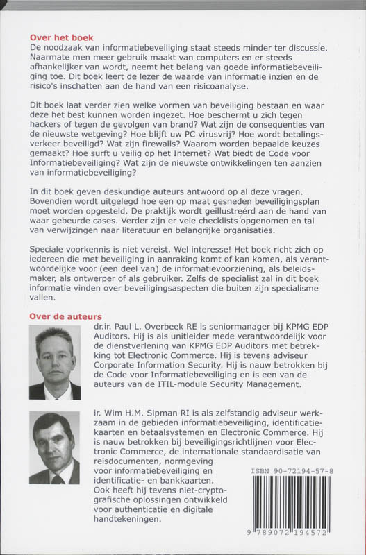 Achterkant van Informatiebeveiliging