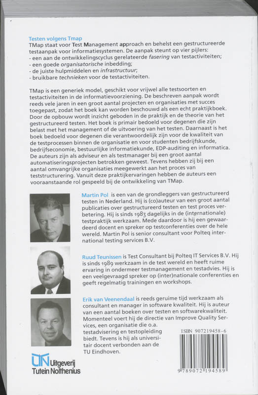 Achterkant van Testen volgens TMap