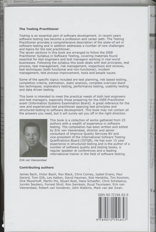 Achterkant van The Testing Practitioner