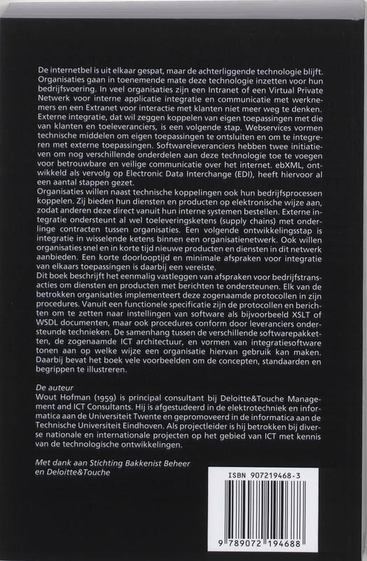 Achterkant van EDI, webservices & ebXML