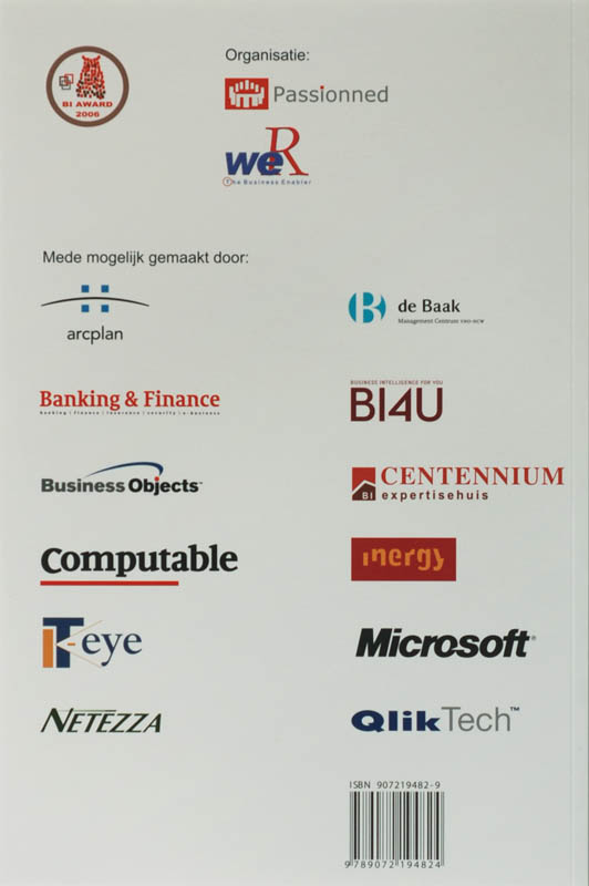 Achterkant van Jaarboek Business Intelligence 2006-2007