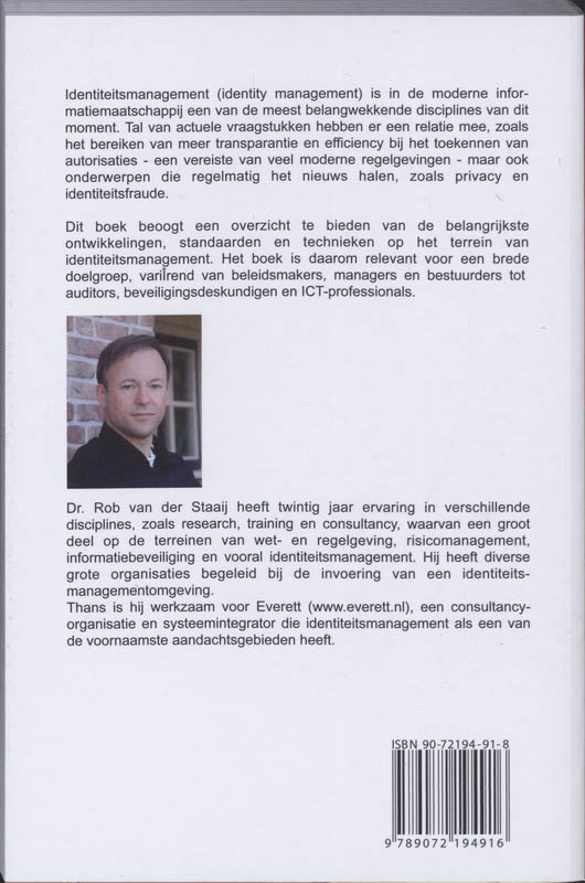 Achterkant van Identiteitsmanagement