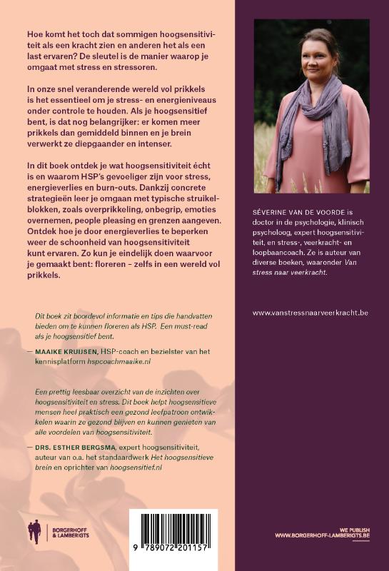 Achterkant van Hoogsensitief omgaan met stress